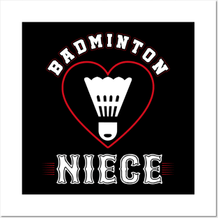 Niece Badminton Team Family Matching Gifts Funny Sports Lover Player Posters and Art